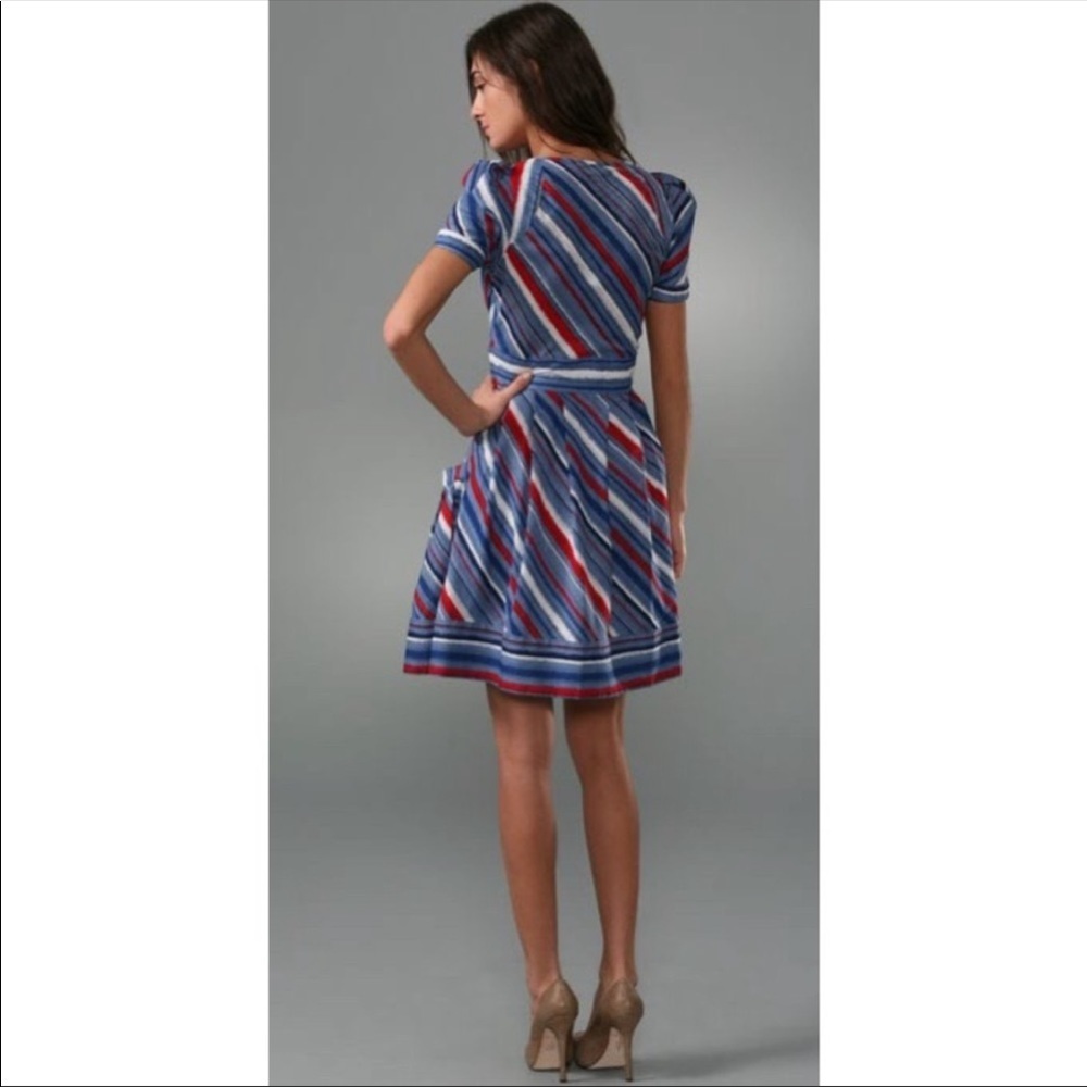 Marc By Marc Jacobs | Flutter Sleeved Striped Dre… - image 4